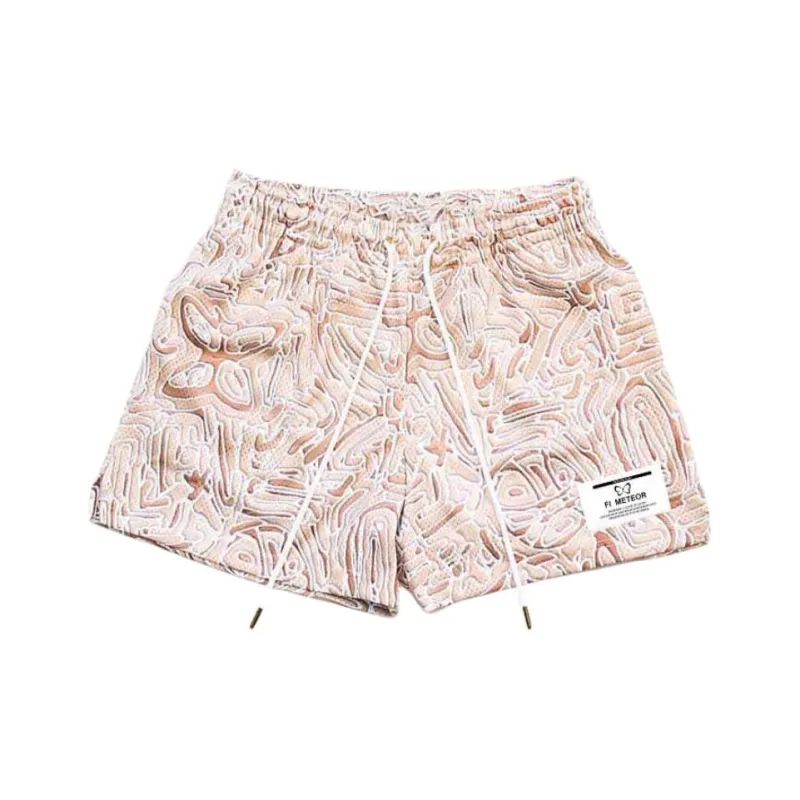 WHELVE Casual Shorts Unisex Red-5