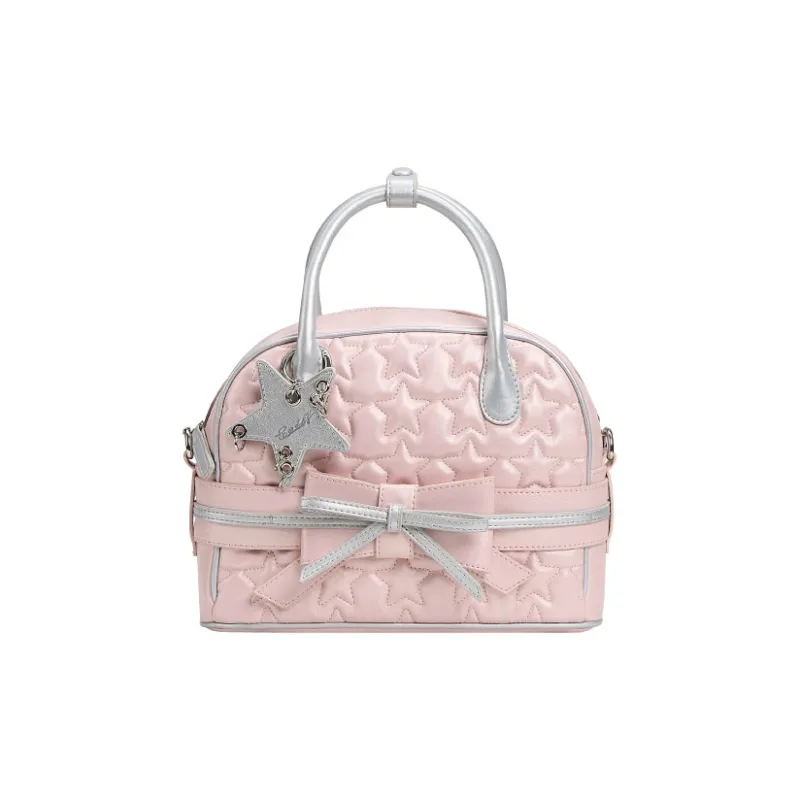 ECODAY ECOD PU Bowling Bag, Crossbody Handbag Women's Black/Pink-4