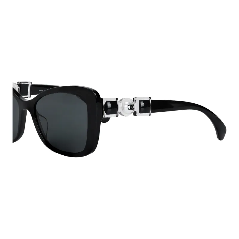 CHANEL Butterfly Sunglasses Unisex Black-4