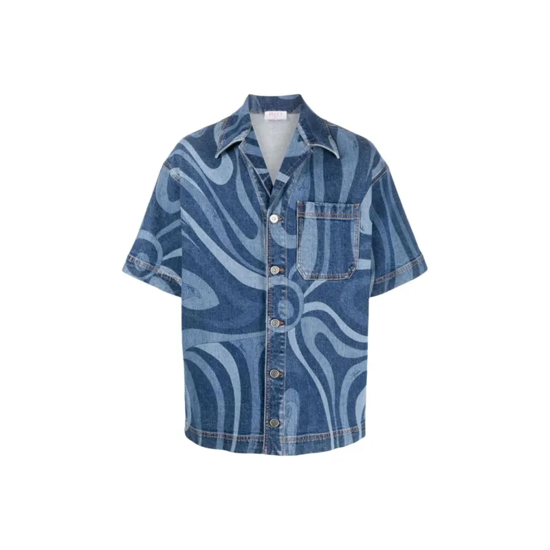EMILIO PUCCI Shirts Unisex Blue-0