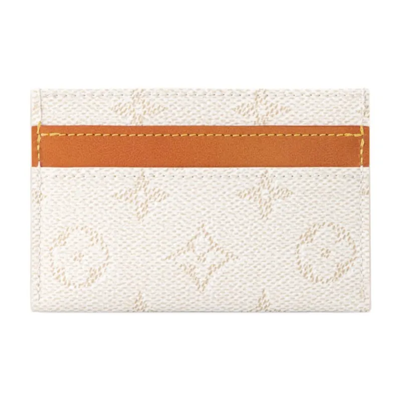 LOUIS VUITTON Monogram Heritage Coated Canvas Card Holder Card Holder Women's White-3