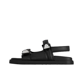 LOUIS VUITTON Sunset Comfort One Strap Sandals Women's Black