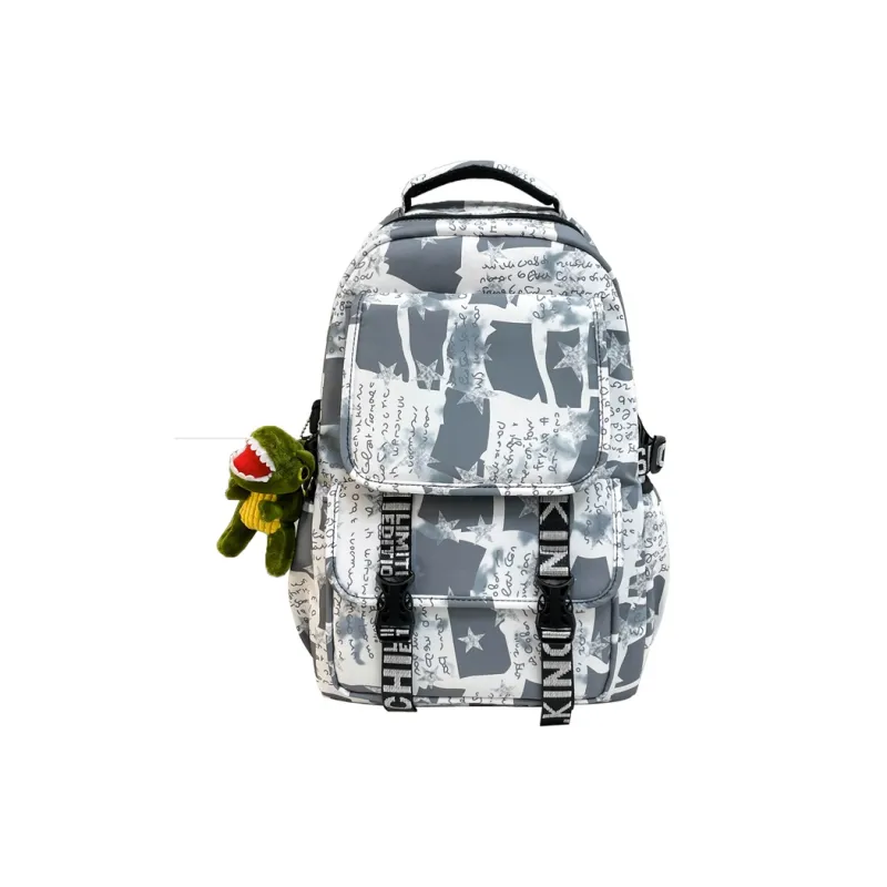 Three Ducklings Nylon Backpack Regular Men's White/Black/Gray/Red/Green-4