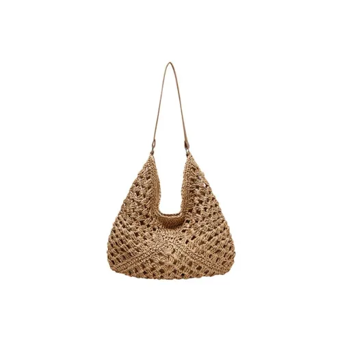15 MINS Fabric Shoulder Bag Regular Women's Khaki