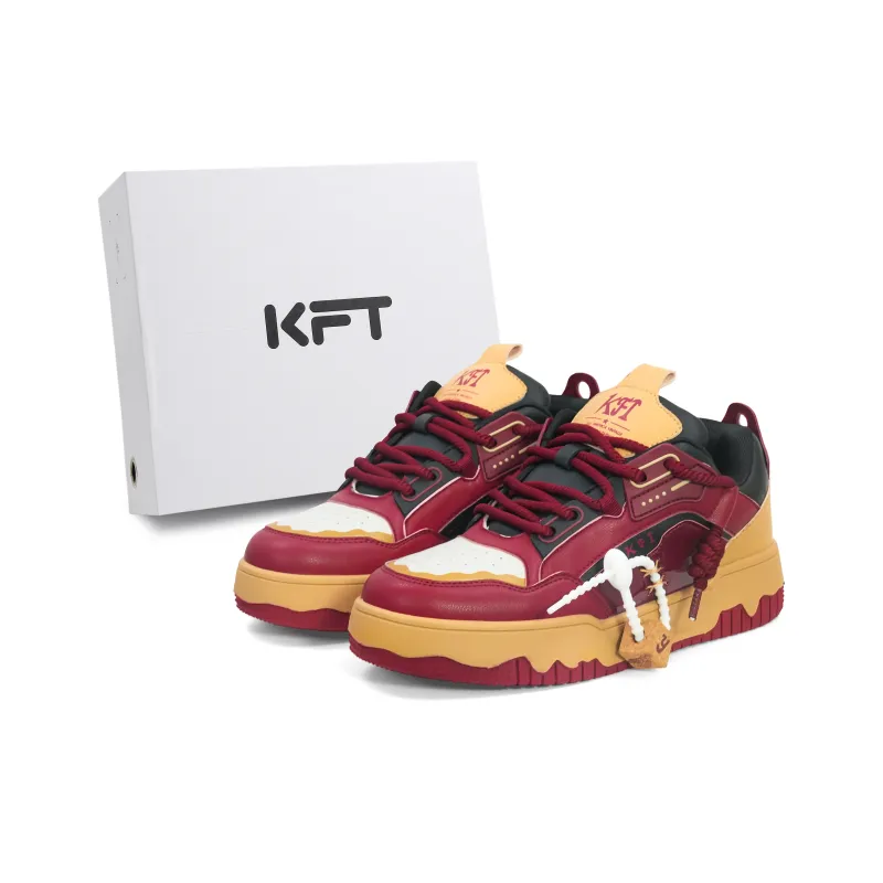 KFT Puffy Shoes Cushioning, Abrasion Resistant, Height Increasing Low Top Skateboard Shoes Unisex-0