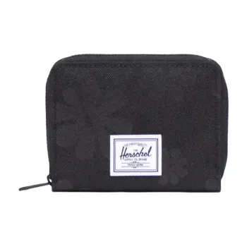 Herschel Recycled Polyester Wallet Unisex Black Floral
