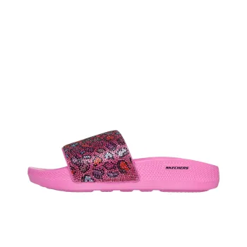 SNOOP DOGG x Skechers Low Slider Cheetalicious Slide Slippers Women's Pink