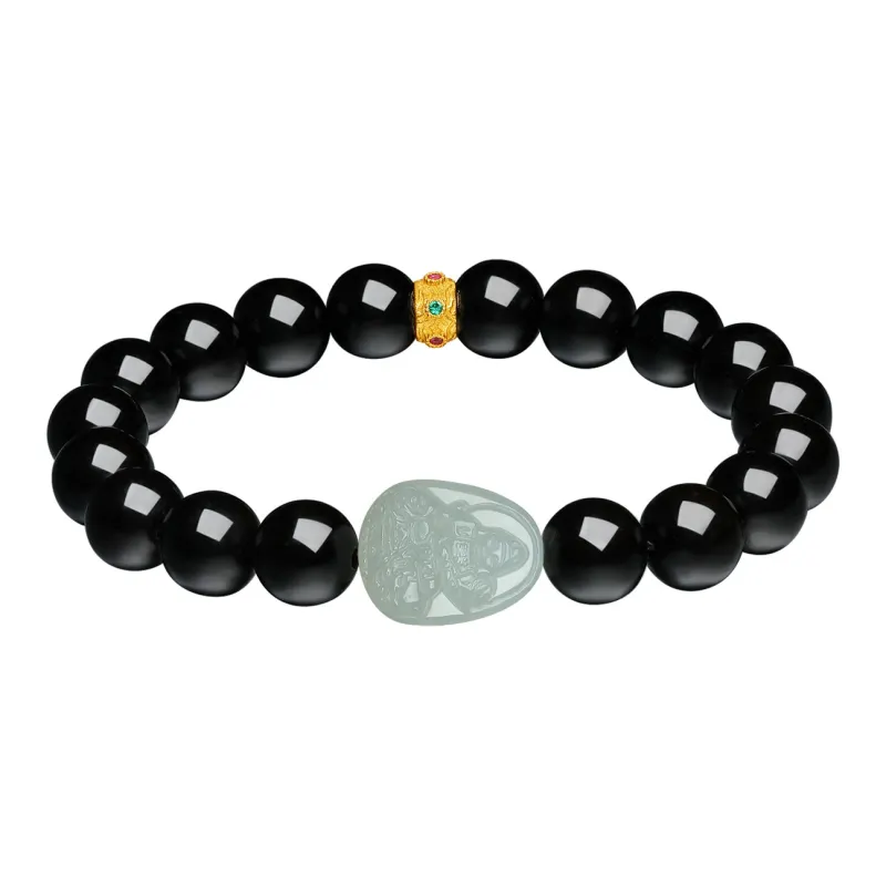 Century Edge Jewelry Hetian Jade Bracelets Pale Greenish White Jade Unisex-6
