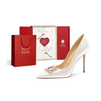 Holy Rose Slim Heel High Heels Women's White