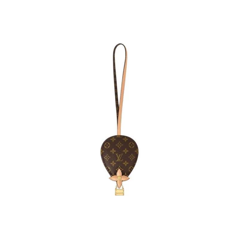 LOUIS VUITTON Cow Leather With Monogram Canvas Bag Accessory Women's Brown-1