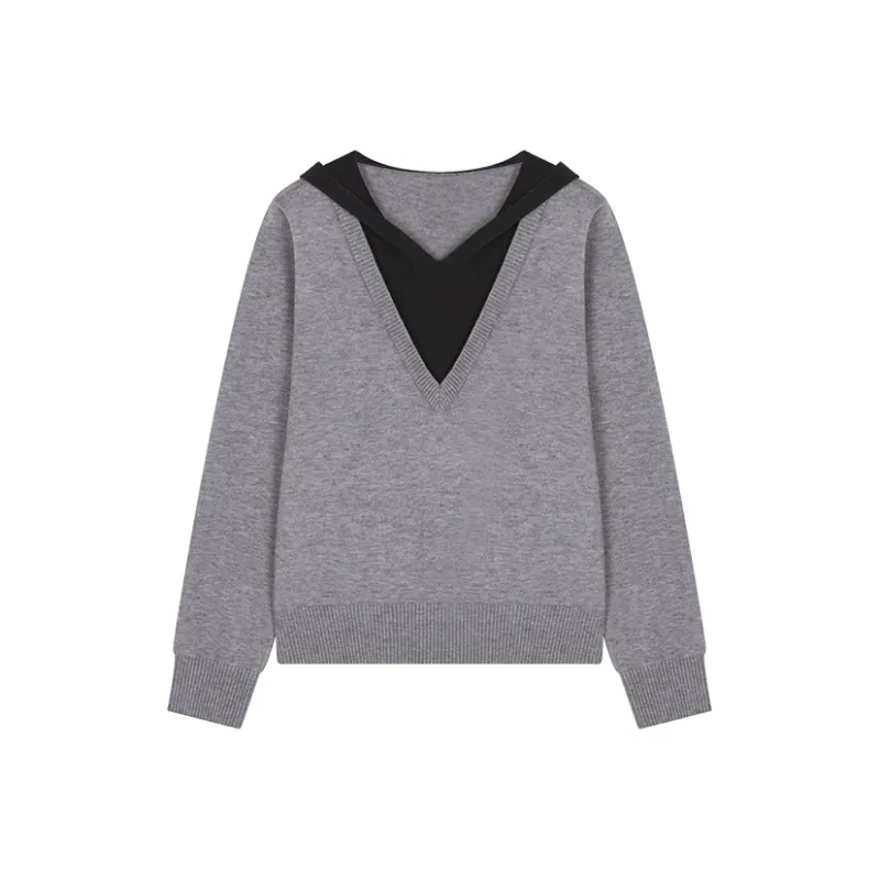 Mo Han Yi Mei Knitwear Women's Gray & Black-0