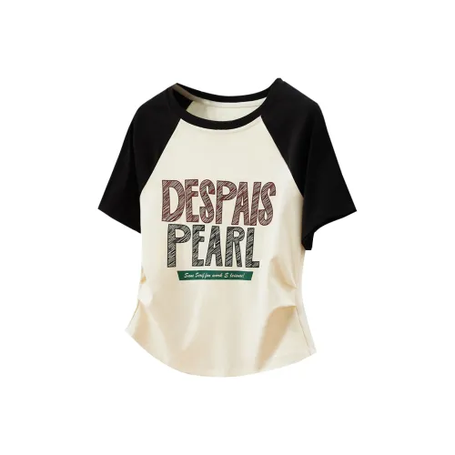 TOUCH T Shirt Women's Beige & Black