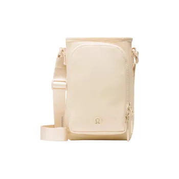 Lululemon Nylon Shoulder Bag, Crossbody Bag Unisex Cream Yellow