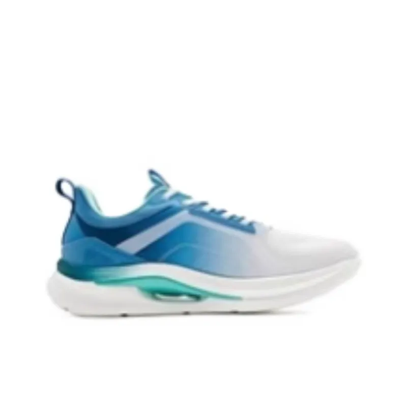 QIAODAN Speed Anti-Slip And Wear-Resistant Coverage Low-Top Casual Running Shoes Men's White Blue-1