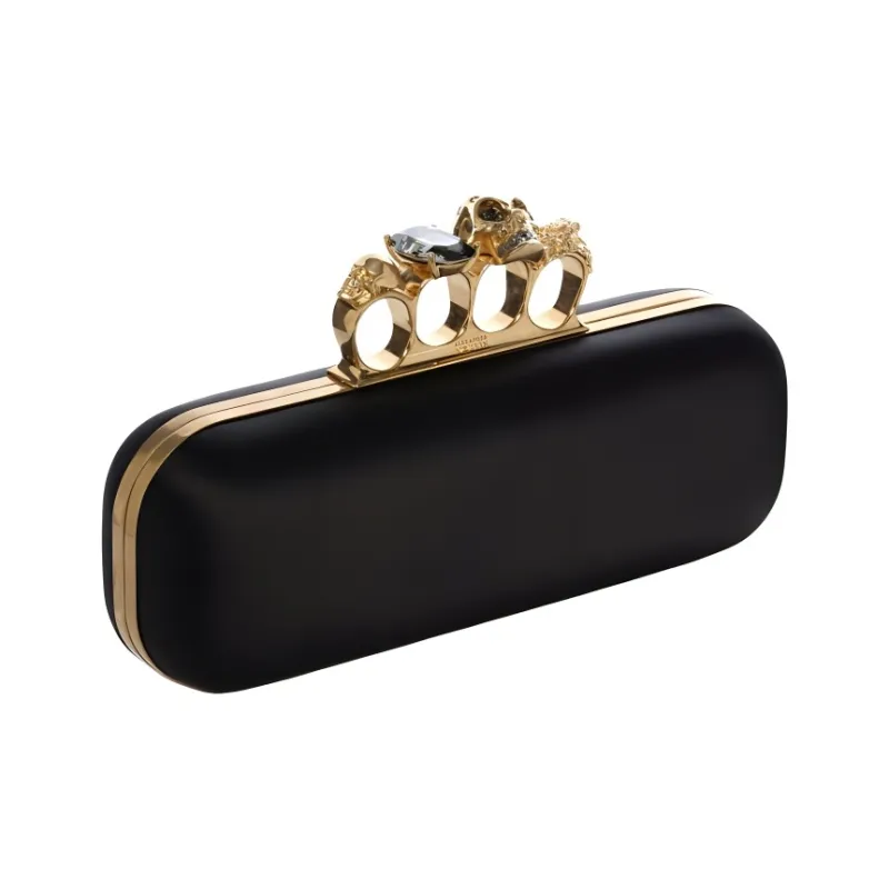 Alexander McQueen Satin Clutch Women's Black-1