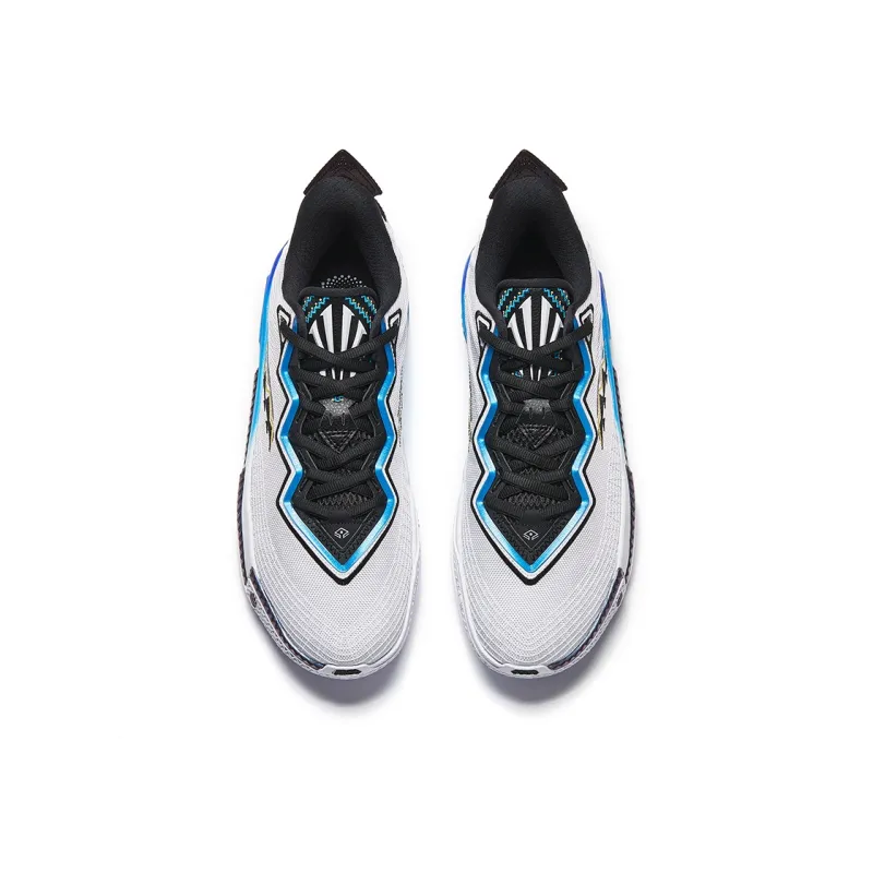 Anta KAI 2 Cushioning, Abrasion Resistant, And Resilient Properties Low Top Basketball Shoes Men's White Black Blue-3