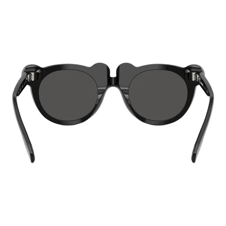Burberry Acetate Plate Frame Irregular Shape Sunglasses Kids' Black-4