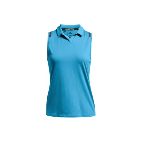 Under Armour Curry Splash Sleeveless Polo Polo Shirt Women's Blue