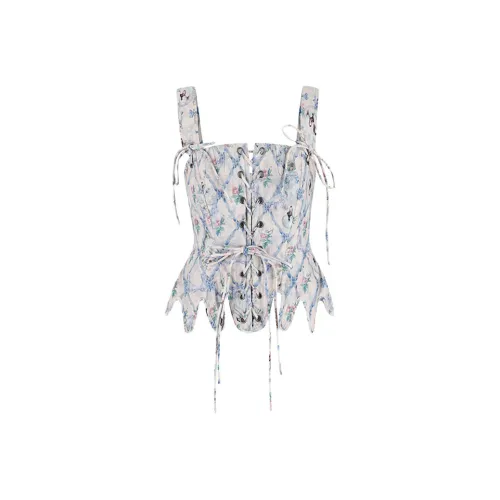 Selkie Collection SS25 Camisole Women's Thirty Goose Standing Diamond Pattern Print