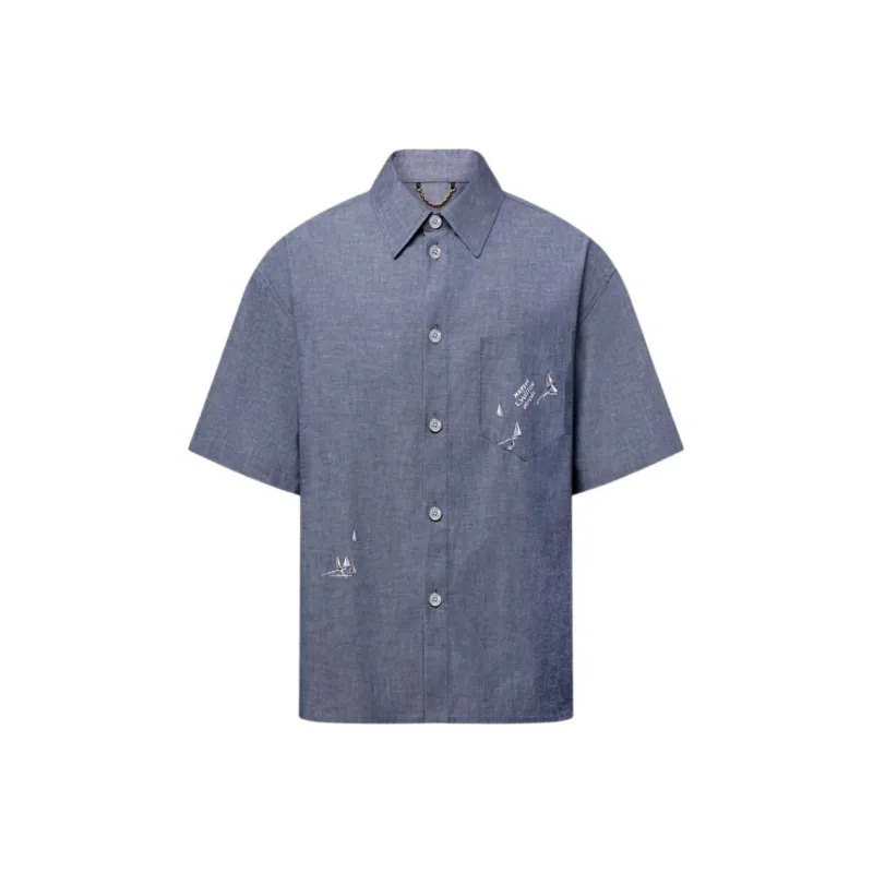 LOUIS VUITTON FW25 Shirt Men's Blue-0