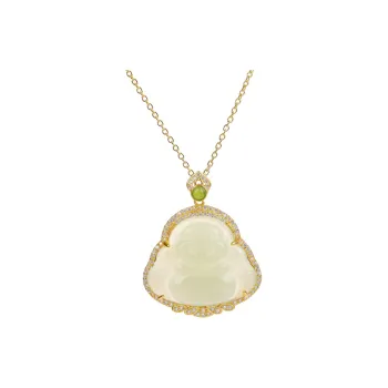 Xiaoyinjiang Necklaces Pale Greenish White Jade Women's