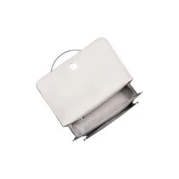 MICHAEL KORS Calfskin Shoulder Bag Women's Silver