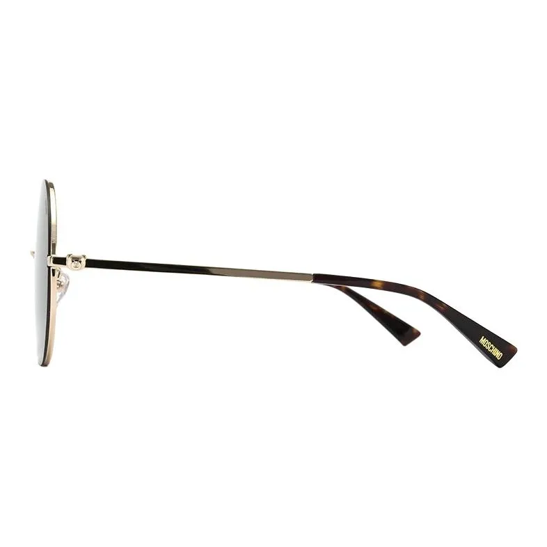 MOSCHINO Metal Round Sunglasses Unisex Gold-2