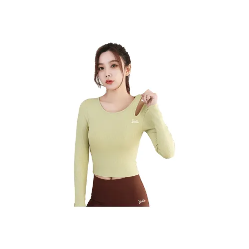 Barbie Yoga T Shirt Women's Wasabi Green[Fixed One Piece Cup]