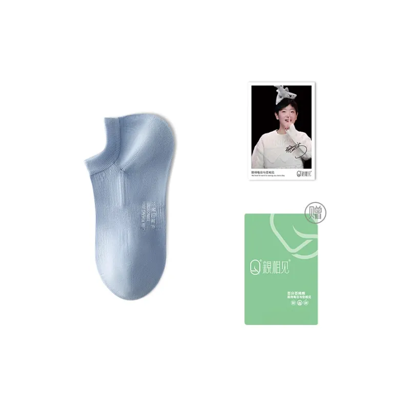 QINXIANGJIAN Cotton No Show Socks Men's 5 Pack-27