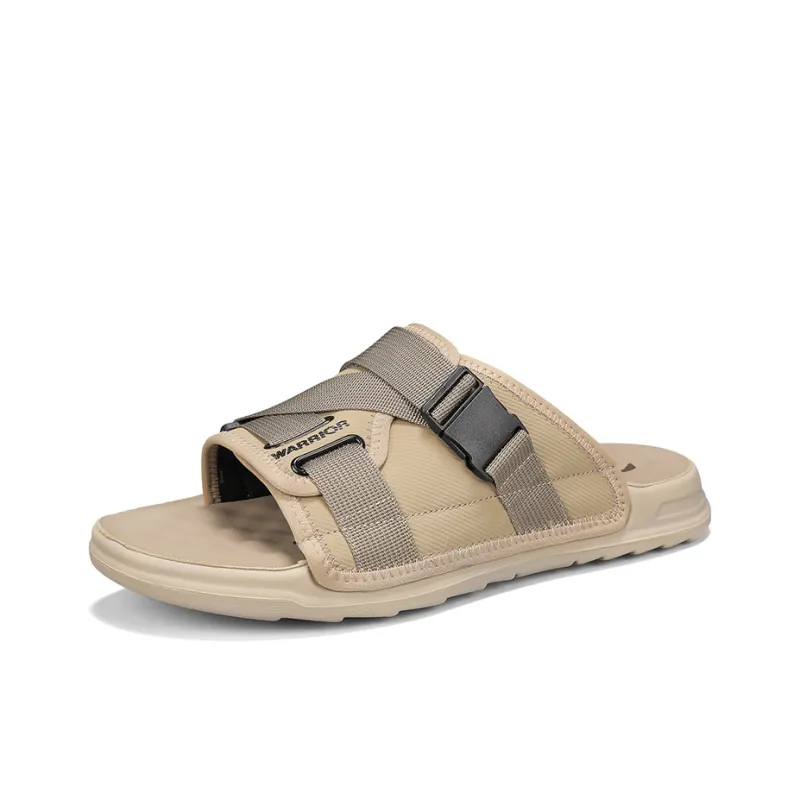Warrior Slip Resistant Abrasion Resistant Slide Slippers Men's Khaki-1