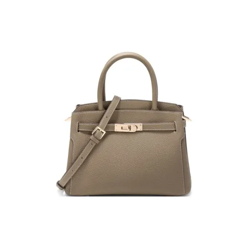 BELLE Cow Leather Birkin Bag, Shoulder Bag, Crossbody Bag, Handbag Medium Size Women's