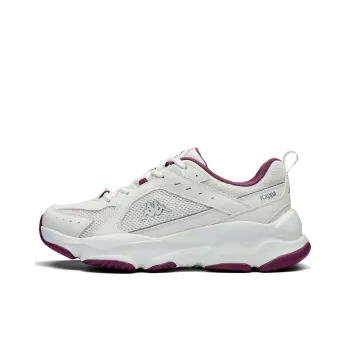 Kappa Anti Slip Wear Resistant Low Top Running Shoes Unisex White Red
