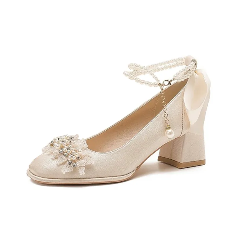 CVOJOO Chunky Heel High Heels Women's-1