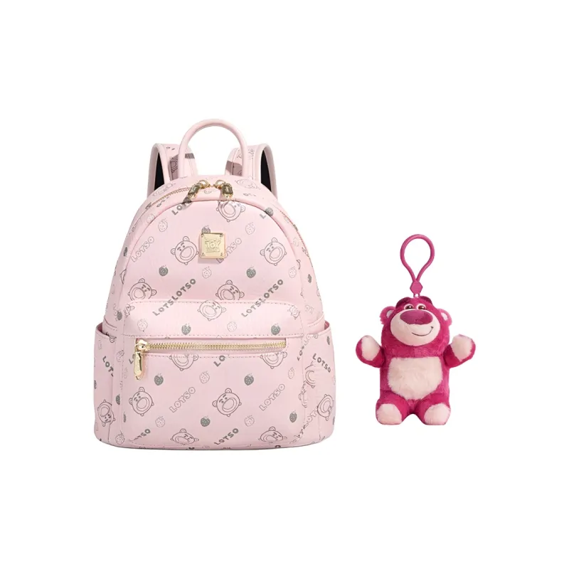 Disney Strawberry Bear Series Synthetic Leather Backpack Medium Size Women's Multicolor-0