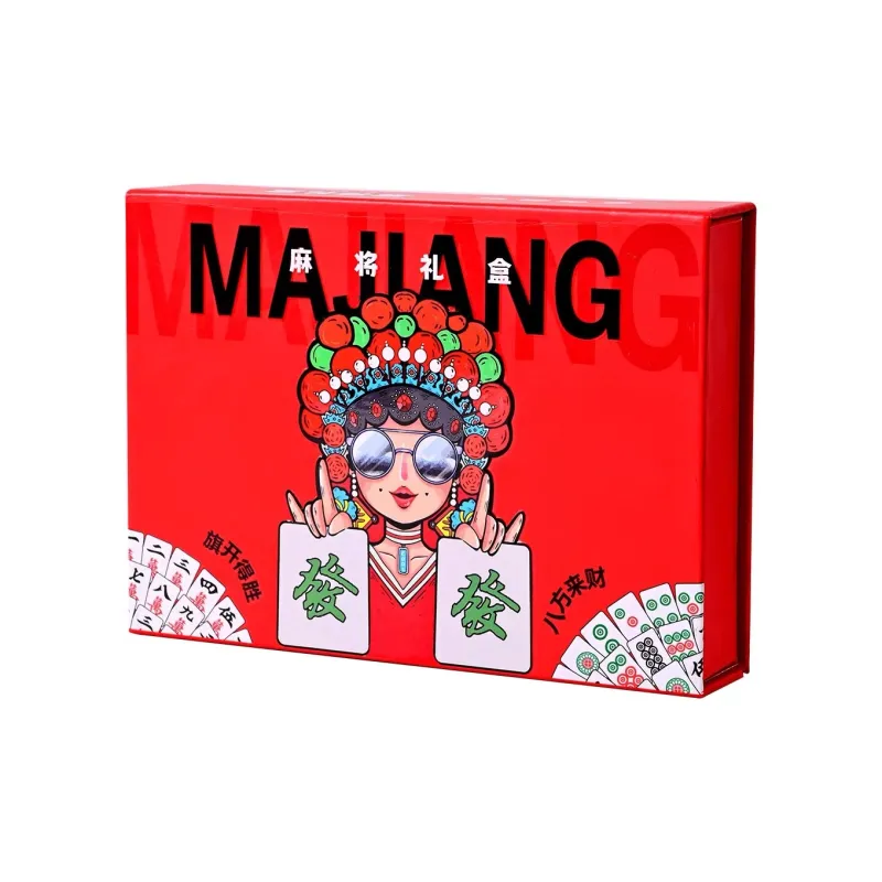 A Little Tide To Play PVC Matte Plastic Mahjong Poker Cards Travel Portable Waterproof Mini Game Cards Board Games-3