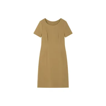 Mo Han Yi Mei Short Sleeved Dress Women's Yellow Green