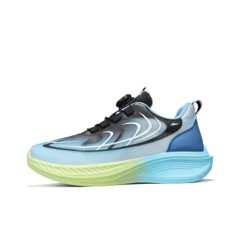 Kuding Running Shoes Men Low Top Coffee Blue Moon Blue