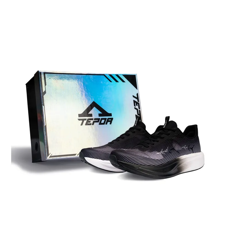 TEPOR Running Shoes Unisex Low Top Misty Blue/Dusk Cloud White/Gradient Black/Ice Blue Pink/Starburst Orange/Duorolan-15