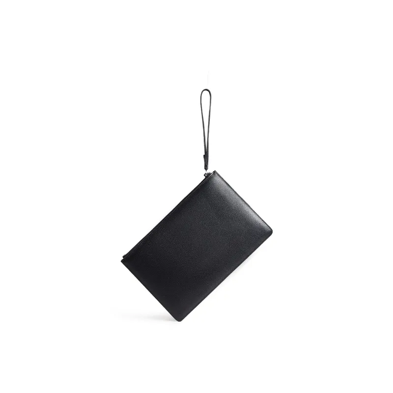 CANUDILO Top Grain Cow Leather Clutch Regular Men's Black-4
