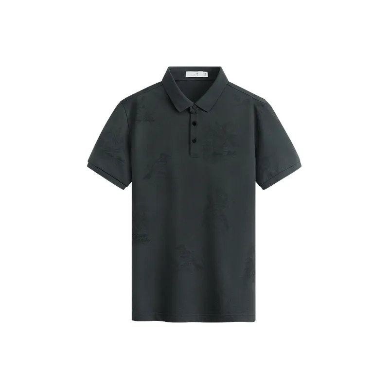 Dance With Wolves Polo Shirt Men's Carbon Gray-0