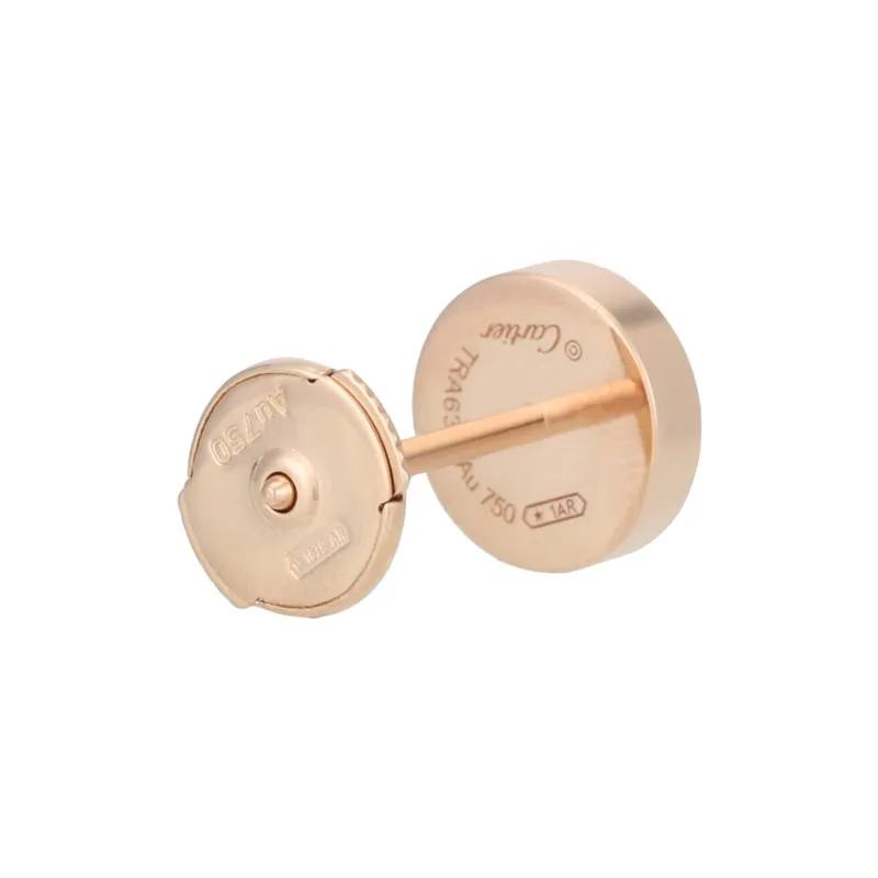 CARTIER 18K Rose Gold Stud Earrings Unisex-2