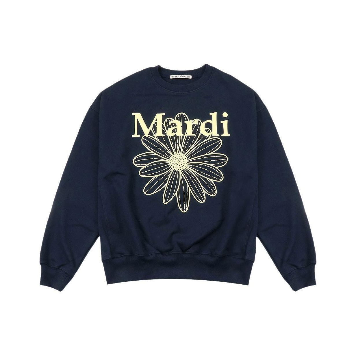 MARDI MERCREDI Flower Sweatshirt Oatmeal/Green - Cheap Rcj