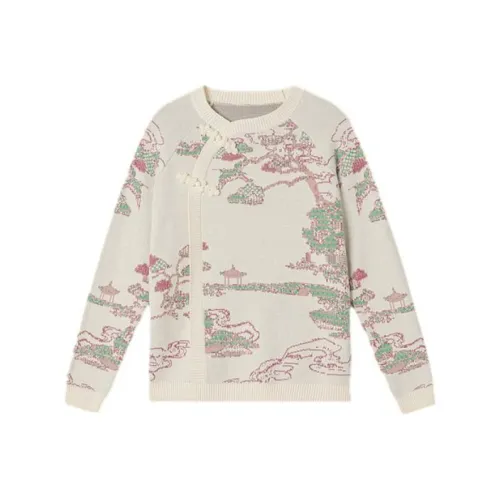 YINER GoodLand Knitwear Women's Cream White
