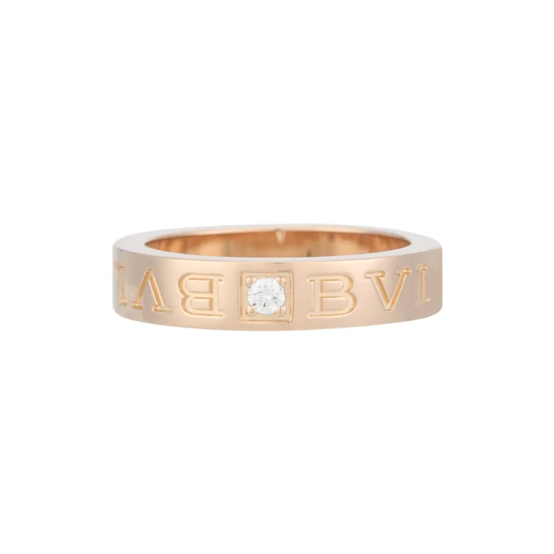 BVLGARI 2010s 18kt Rose Gold B.Zero1 Diamond Ring-1