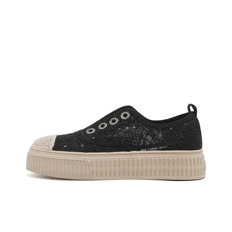 RED DRAGONFLY Slip on Shoes Wear resistant And Lightweight Low Top Casual Shoes Women's-7