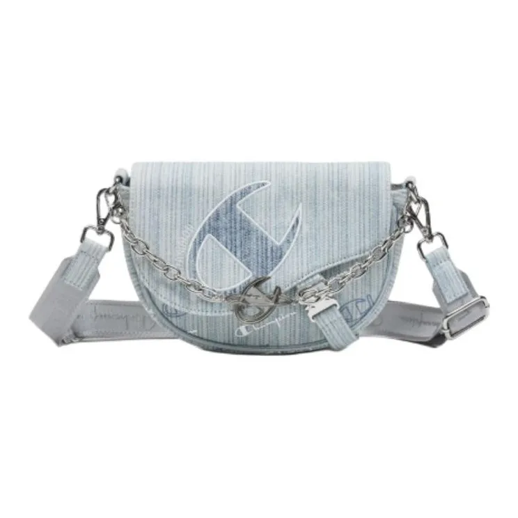 Champion Fabric Saddle Bag, One Shoulder Handbag Small Size Women's Multicolor-0