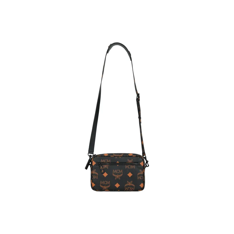 MCM Canvas Sling Bag Trumpets Unisex Black-2