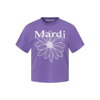 MARDI MERCREDI T Shirt Women's Dark Light Purple