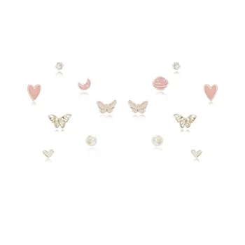 RINGLOVE 925 Sterling Silver Needle Stud Earrings Women's