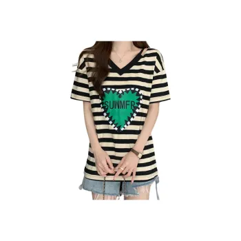 KAISER T Shirt Women's Black Stripes